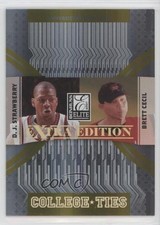 2007 Donruss Elite Extra Edition College Ties Gold Brett Cecil DJ Strawberry 9pd