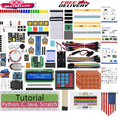 Comprehensive Raspberry Pi Starter Kit with 128 Projects & Programming Guides
