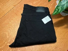 LUCKY BRAND 110 SKINNY LEG BLACK JEANS NWT 34 X 32 VERY NICE!