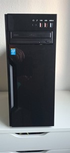 PC Gehäuse ATX B-42 RGB MidiTower Gaming USB 3 RGB Streifen Fenster w/m Netzteil