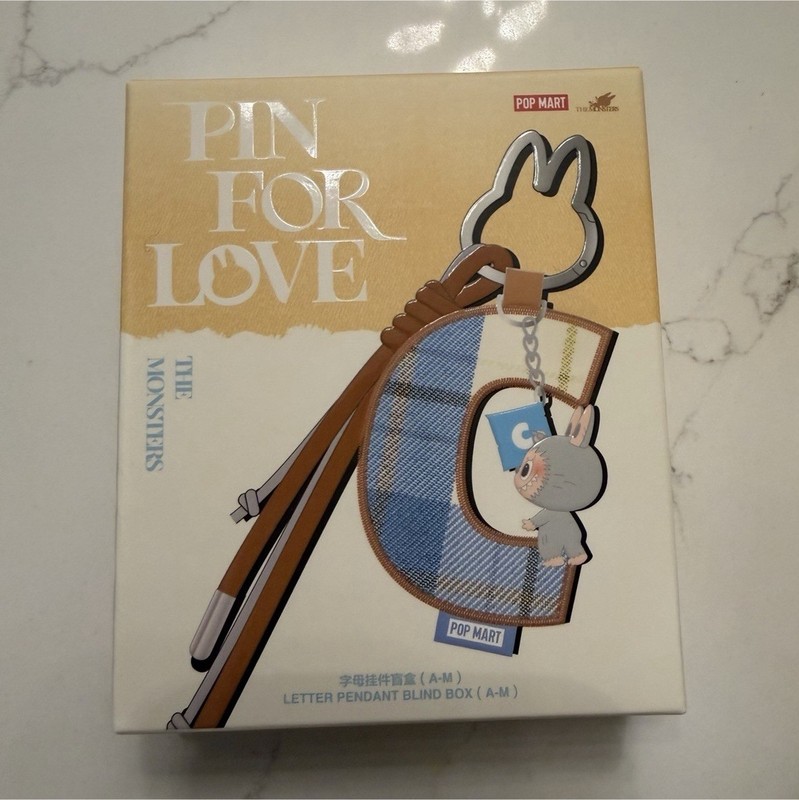 POP MART THE MONSTERS Pin for Love Letter Pendant Blind Pack 2024 (A-M)
