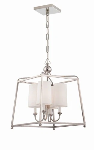 Crystorama Lighting Group 2245 Sylvan 4 Light 16"W Pendant - Nickel - Picture 1 of 12