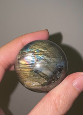 Beautiful Natural Gold Blue & Purple Labradorite Sphere 3.7cm / Crown Chakra S12