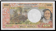 French Pacific Territories 1992-2013 1000 (1,000) Francs P 2k VF