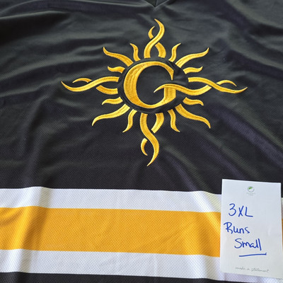 Godsmack 95 Jersey Black Yellow XXXL 100% Polyester Original Rock & Pop Music