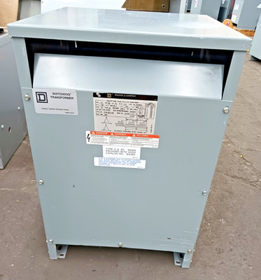 Square D 30 Kva 3 Ph Transformer 480   HV 240  LV Delta 30T6HBCU Copper Core