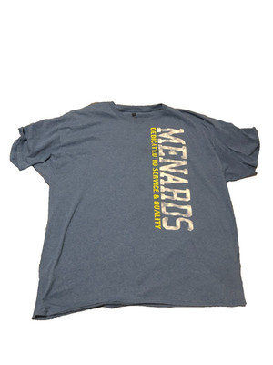 Menards Blue T-Shirt Blue 2XL Hanes