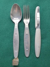 Vintage Richards "Compactum" Military Issue Knife, Fork, and Spoon (KFS) Set