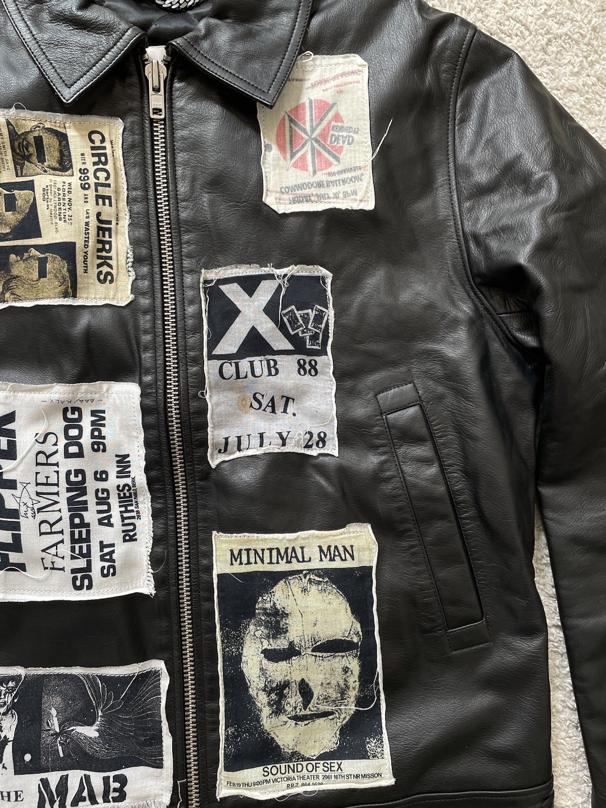 Sandro Paris Rare Punk Leather Jacket Sz M image 4