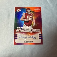 2025 Panini Absolute - Spectrum Signatures Creed Humphrey #SPS-CHY Red /75 (AU)
