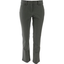 NEW LANDS END FIT 2 WOMENS STRAIGHT MID RISE CHINO PANTS IRON GRAY 16W X26