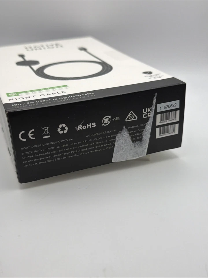 Native Union Night 10' Ft Braided weighted IPHONE to USB-A Cable iphone ipad 484 - Image 4 of 4