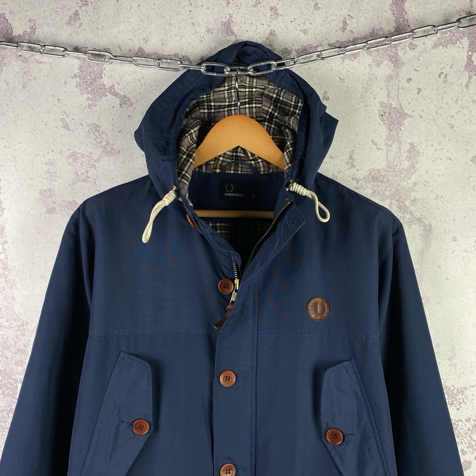 Vintage Fred Perry Jacket Parka Y2K Men’s Nylon Rare Streetwear Size L - Image 2 of 4