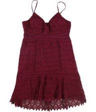 GUESS Womens Forbidden A-line Dress, Pink, Small