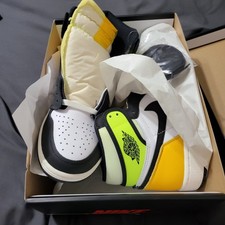 Nike Air Jordan 1 Męskie Rozmiar 8.5 Biały/Czarny/Volt University Gold (555088-118)