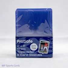 (1) Pro Safe 3"x4" 130pt Thick Toploader 10ct w/ Card Sleeves Free Shipping!