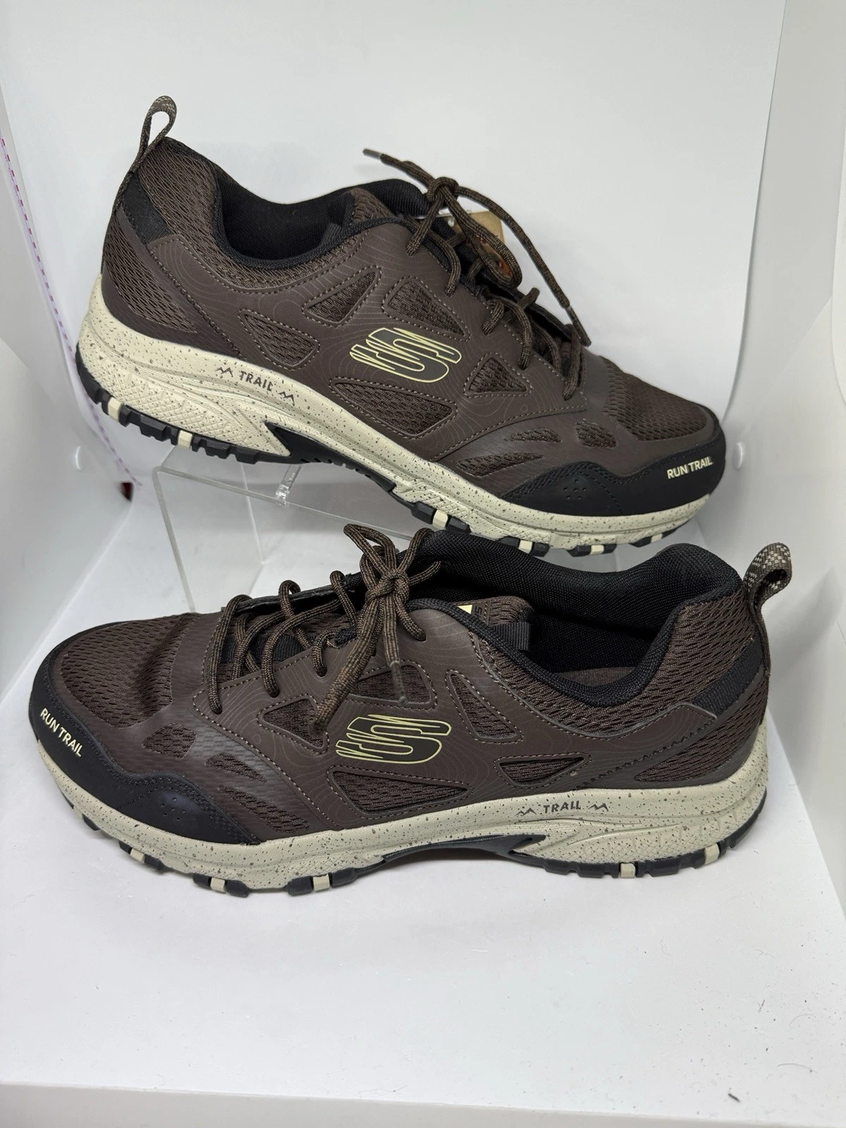 Skechers Men's Run Trail Memory Foam Sneakers Shoes Size 13 Brown NWOB