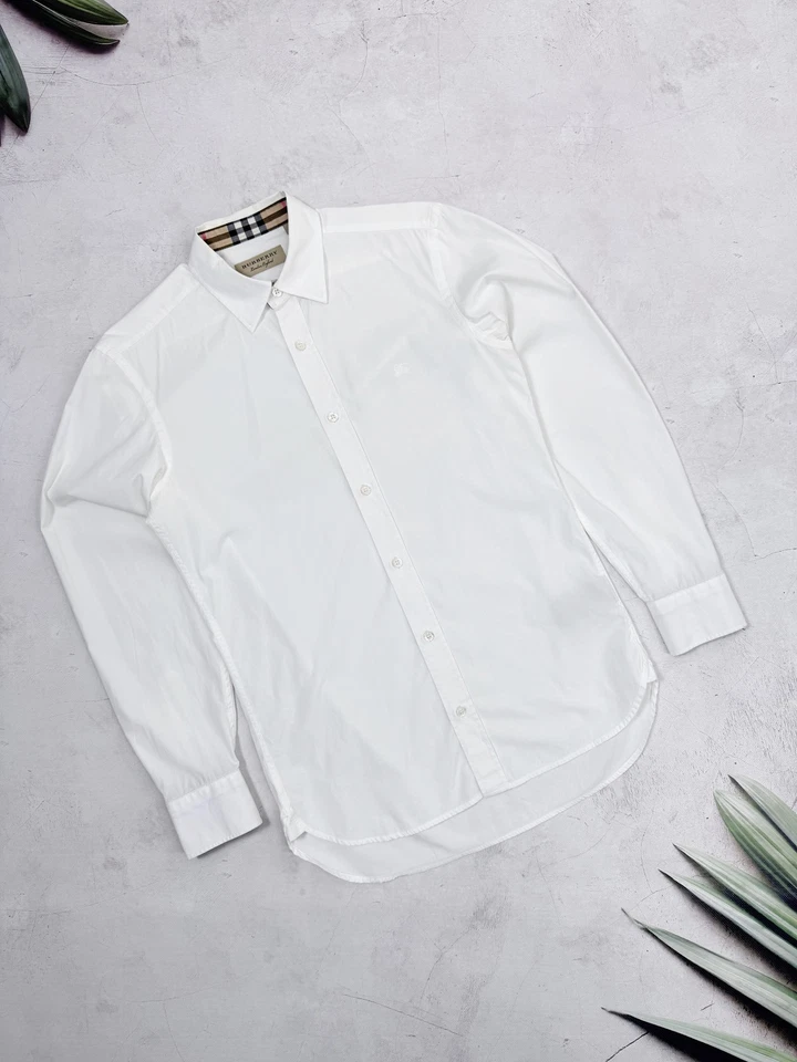 Burberry London England Shirt Classic White & Nova Check Pattern size XS - Image 3 of 4