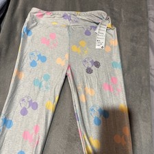 Disney Parks Exclusive Mickey Mouse pastel grey Leggings Youth Large NWT