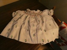 Cherubs Smocked Girl Blouse Vintage Flowers