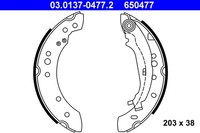 Bremsbackensatz FÜR Mitsubishi Colt Vi (Z3 A, Z2 A) - Ate 03.0137-0477.2