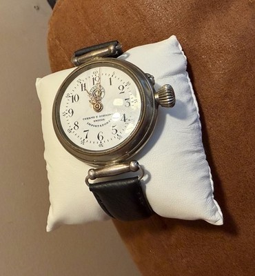 Rare Antique Cuervo y Sobrinos Wrist Watch Manual Wind Mechanism
