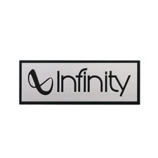 Lnfinity Silver brushed aluminum Speaker Custom Logo Badge 106mm 4.17"X39mm 1.54