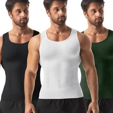 Men Slimming Vest Shapewear Compression Shirt Sleeveless Abs Abdomen Tank Top US