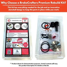 Brake Caliper Seal+Stainless Steel Piston Kit for 1985-1993 Honda VT1100C Front