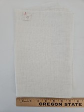 28-Count WHITE LINEN 15"x22" Counted Cross Stitch Fabric SERGED Minor Spots