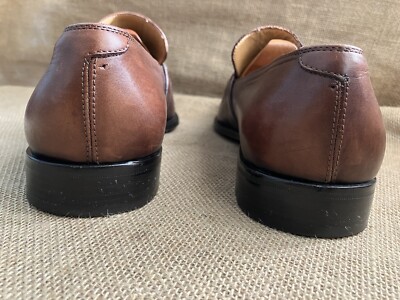 SALVATORE FERRAGAMO Mens Brown Leather Slip On Loafers Size  display picture 3