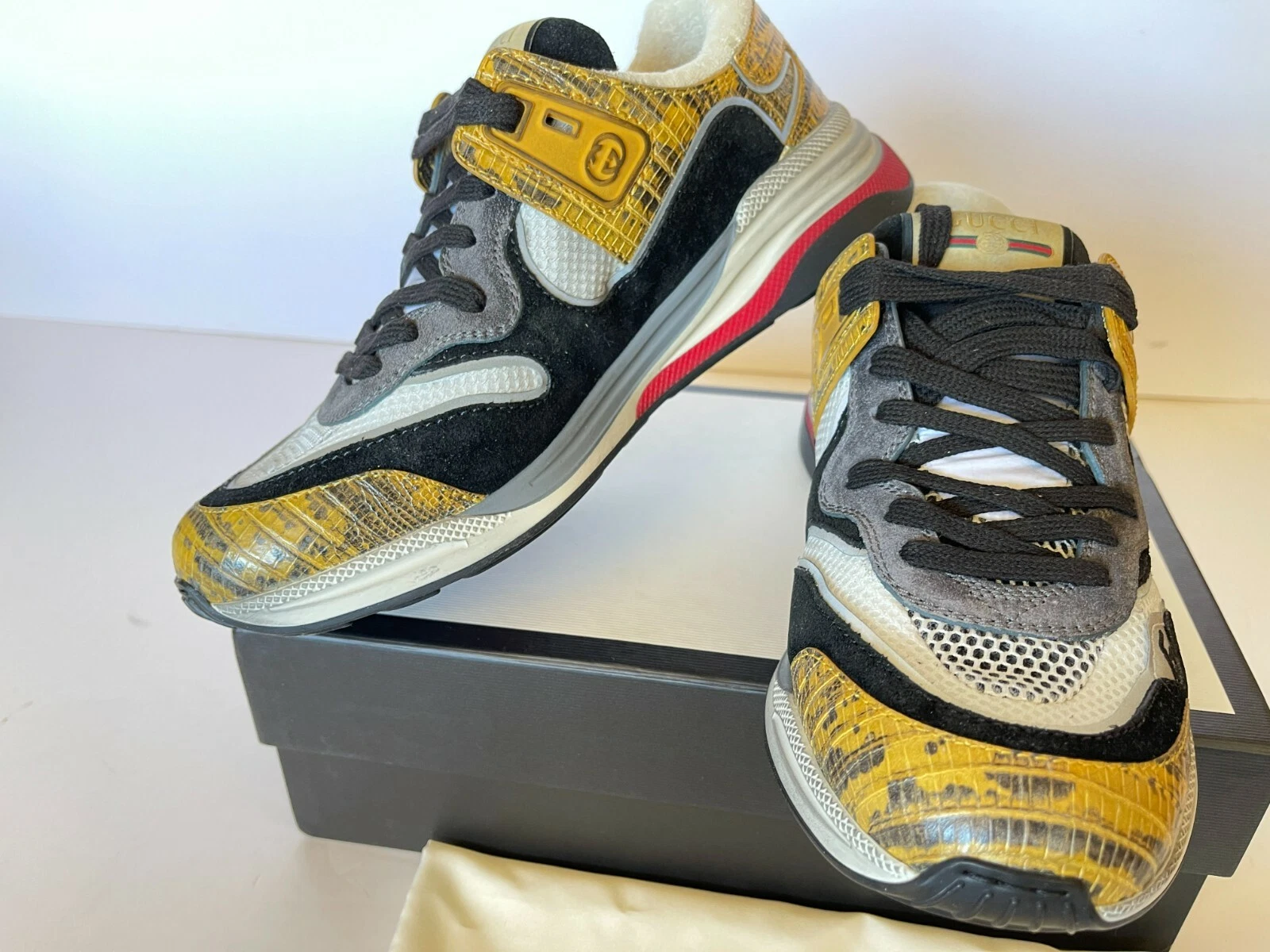 Baskets basses homme Gucci Ultrapace neuves authentiques multicolores G 6 / US 7