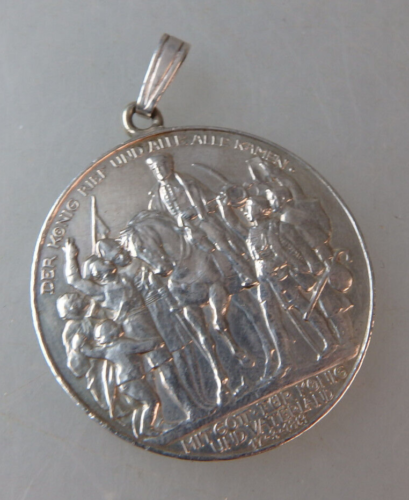 Anhänger 3 Mark 1913 Preußen für Charivari oder Uhrenkette Silber (93092) - Bild 1 von 2