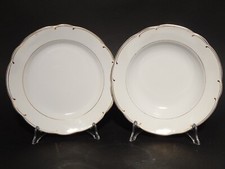 ANTICO SERVIZIO 12 PIATTI CERAMICA BIANCA DECORO IN ORO CERAMICHE PIEMONTESI