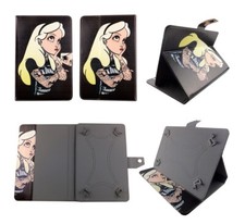 Housse Etui Tablette Polaroid - 10 Pouces - Motif Alice Tattoo 
