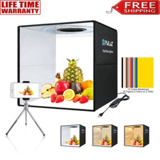 PULUZ PU5041B 40CM/15.7" Foldable Photo Tent Light Box LED Ring Light w/ Papers