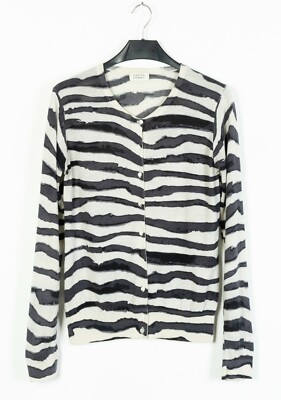 Steffen Schraut Cardigan Merino Wool Size 38 Womens Sweater Zebra Milk 