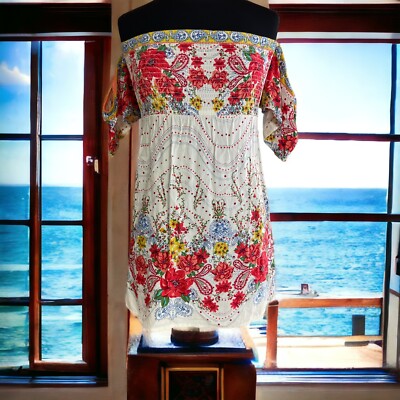 Flying Tomato Off Shoulder Boho Floral Mini Dress