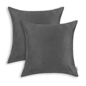 grey suede pillows