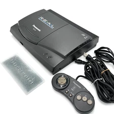 Panasonic 3DO FZ-10 REAL Black Console Retro Rare w/Cable Good Condition