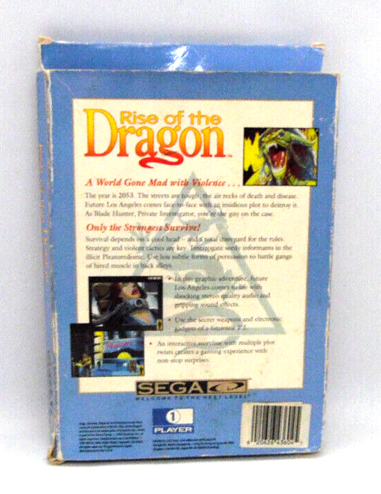 Rise Of The Dragon Sega CD Authentic In box No manual | eBay