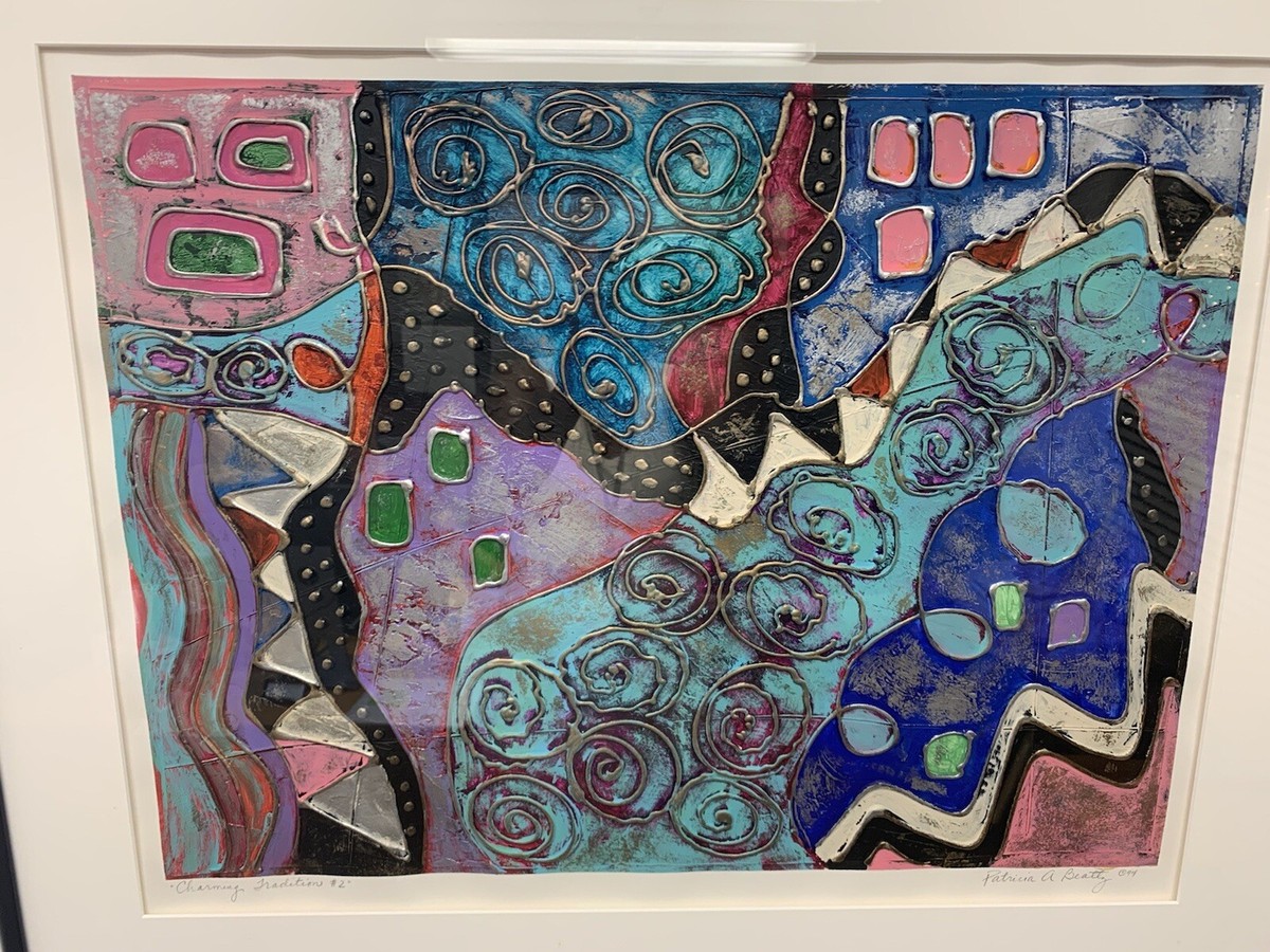 パトリシア A ビーティ 版画 約75×122ｃｍ m/p Patricia Beatty PHX ART PRESS 額縁 札幌市手稲区 パトリシア A ビーティ 版画 約75×122cm m/p Patricia Beatty PHX