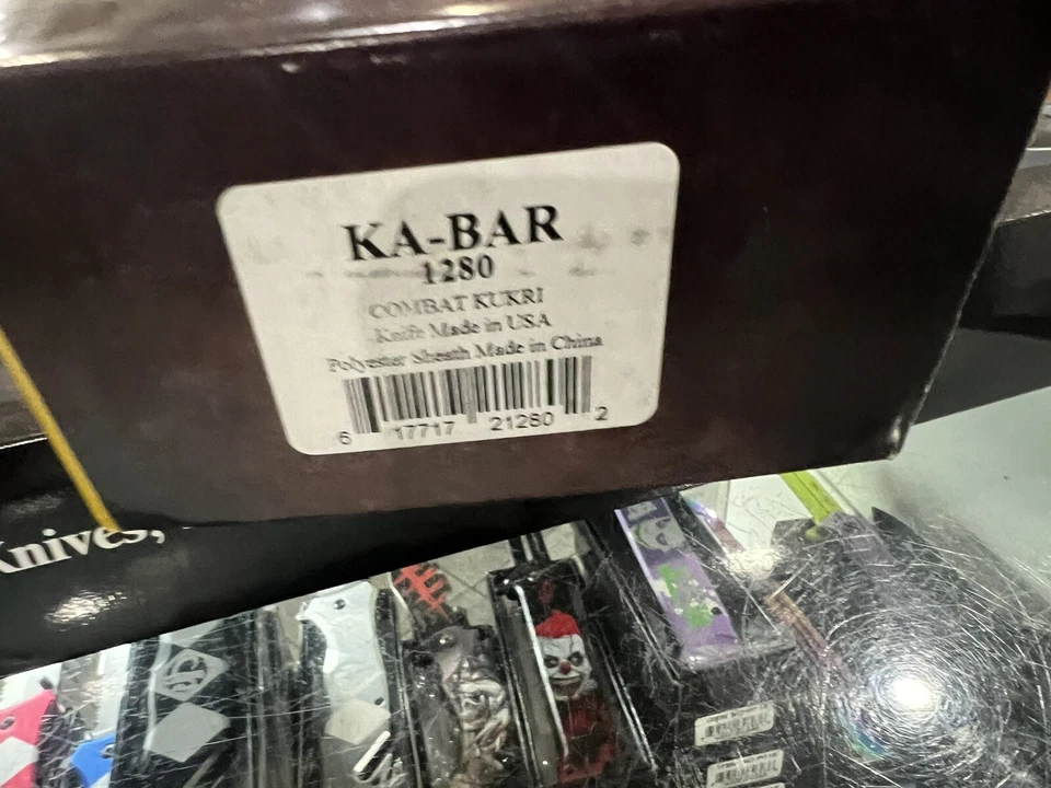 Cuchillo Ka-Bar 1280 Combat Kukri 13 1/2" Total 8 5/8" 1095 Acero Alto Carbono Foto 3 de 4