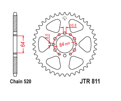 JT Steel Rear Sprocket 39T 39 Tooth Suzuki DR200 SP200 TS TC DS