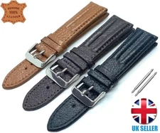 GENUINE HANDMADE REAL LEATHER WATCH STRAP BAND BLACK BROWN TAN 16-18-20-22-24MM