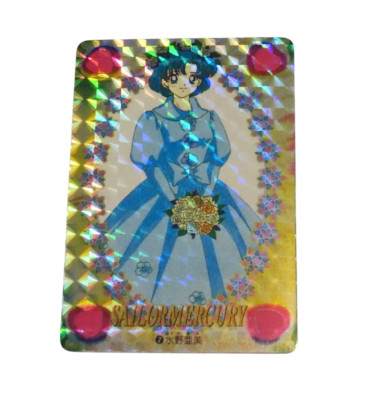 90s Sailor Moon Taiwan Vending Card Graffiti 11 Mercury Ami Prism Sticker #7
