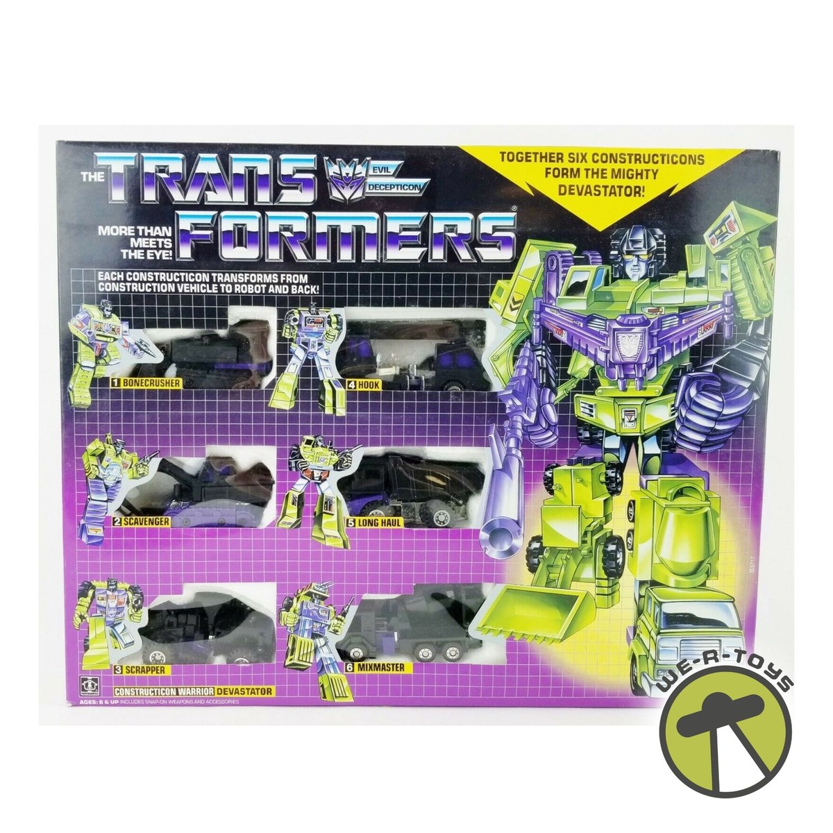 Transformers G1 Black Devastator Decepticons Re-Issue Figure Set