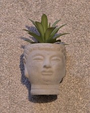 Image of Small Faux Succulent in Buddha Head Pot 13cm