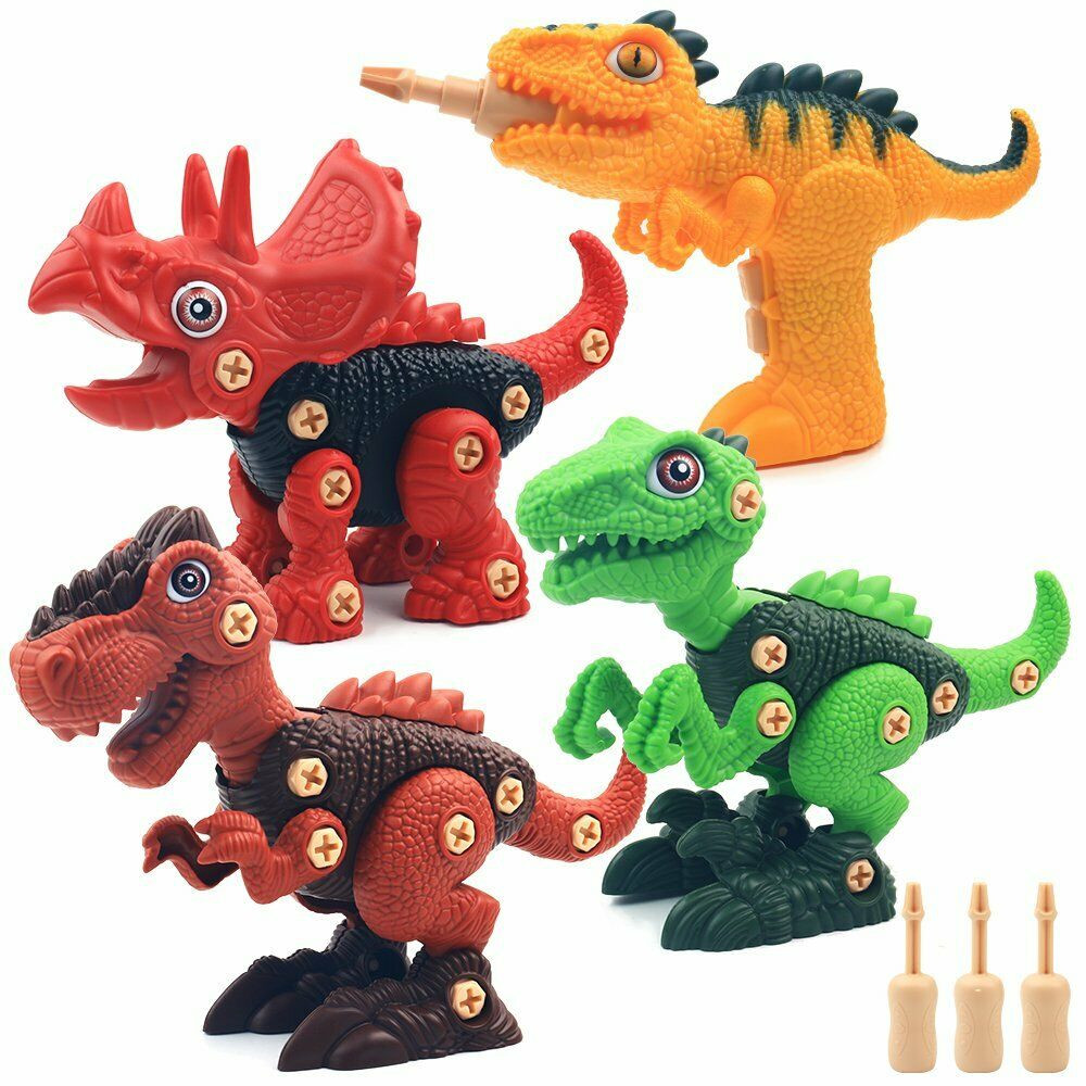 Take Apart Dinosaur Building Toys for 4 5 6 7 Year Old Boys Kids Electric Drill