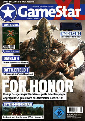 GameStar XL Zeitschrift Computerspiele Ausgabe August 08/2016 Game Star
